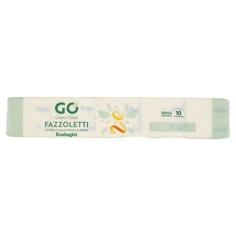 10 Pacchetti Fazzoletti 3 Veli Green Oasis